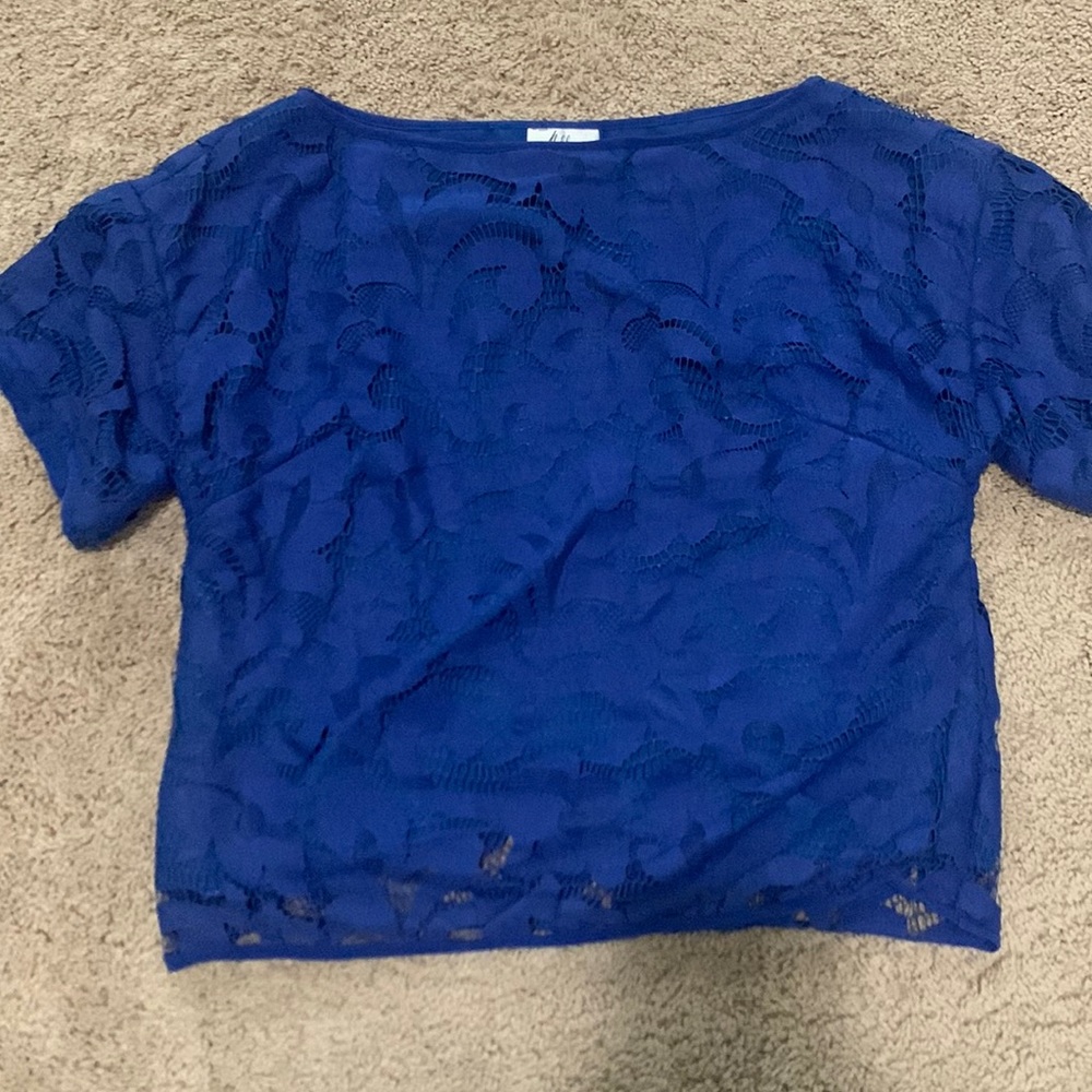 Blue silk shirt